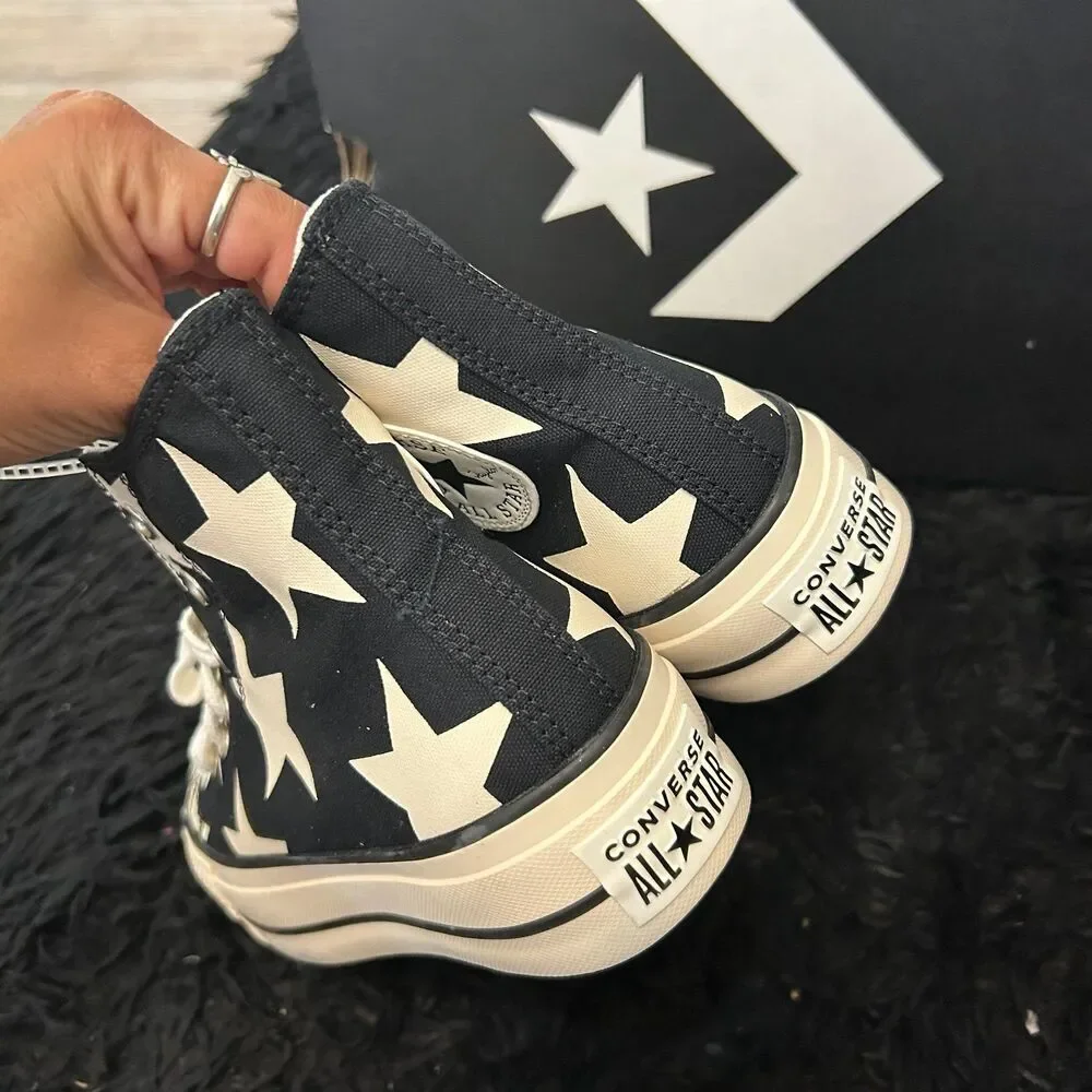 CONVERSE All Star Lift Large Stars lace up shoes sneakers women’s 7 new